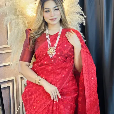 Indian traditional Jamdani - ATJ4