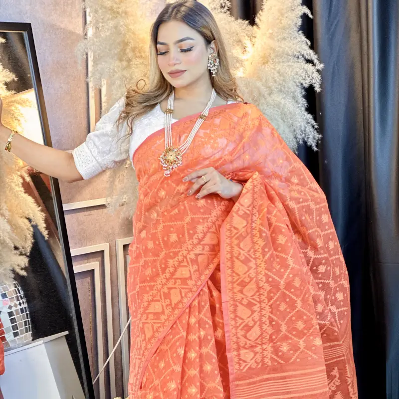 Indian traditional Jamdani - ATJ1