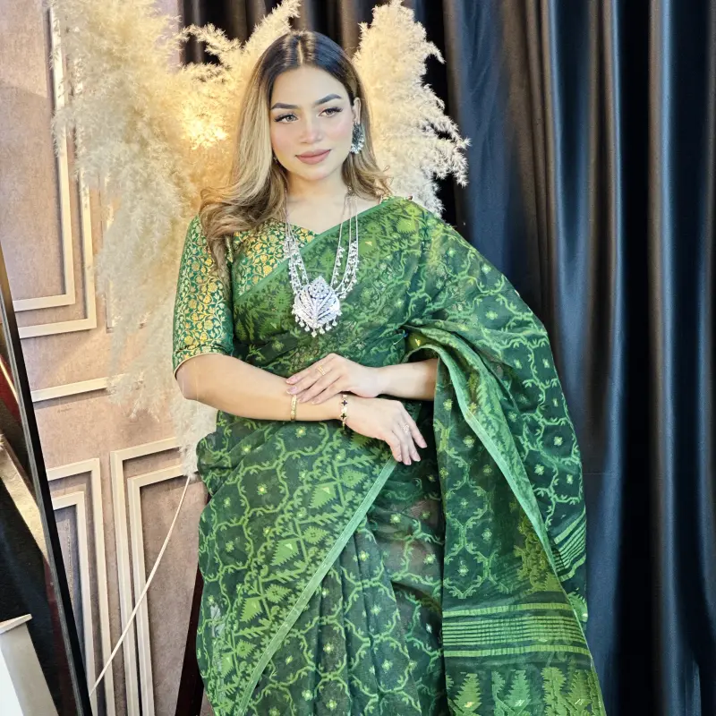 Indian traditional Jamdani - ATJ2