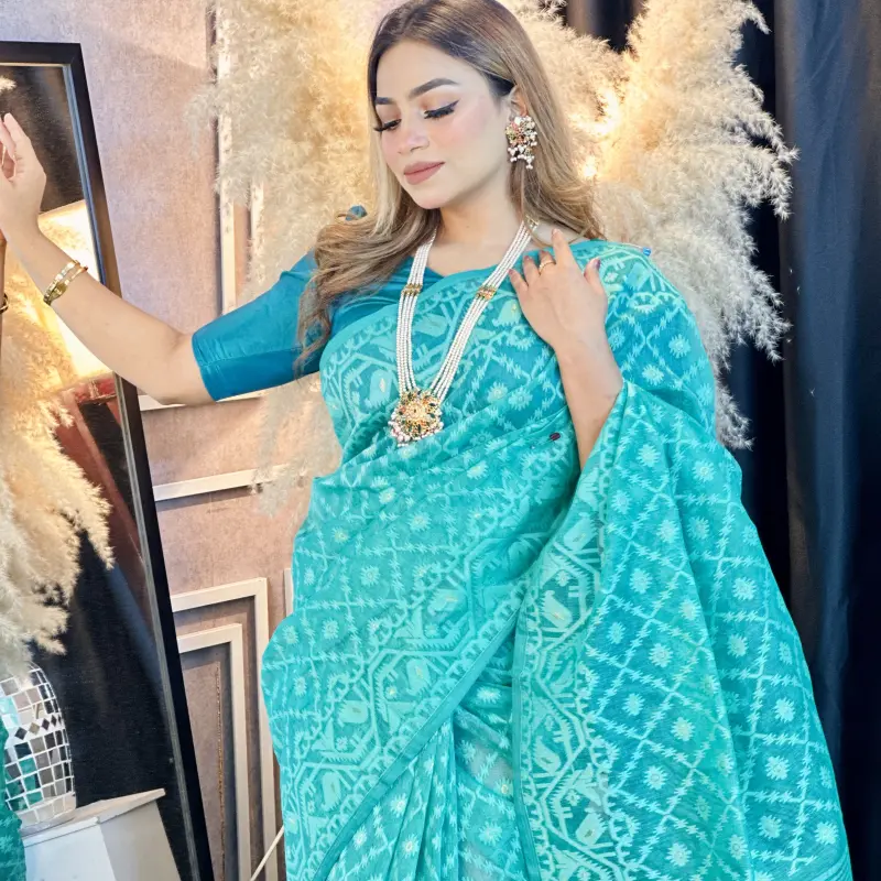 Indian traditional Jamdani - ATJ3