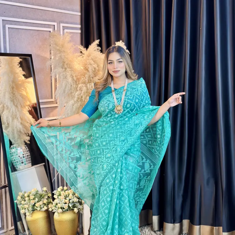 Indian traditional Jamdani - ATJ3